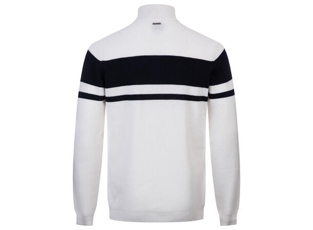 Bert Sweater Cream L Cotton Half-zip 