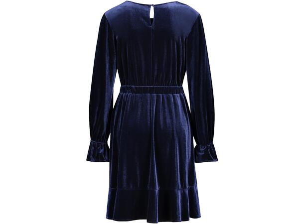 Simone Dress Navy XL Velvet ruffled dress 