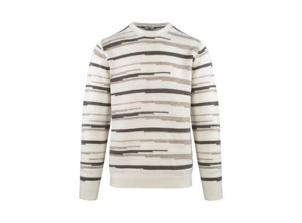 Alejandro Sweater Cream multi XXL Multi stripe sweater 