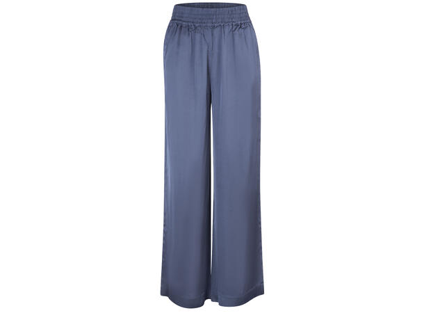 Charlize Pants Blue S Wide satin pants 