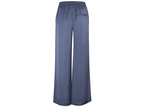 Charlize Pants Blue S Wide satin pants 