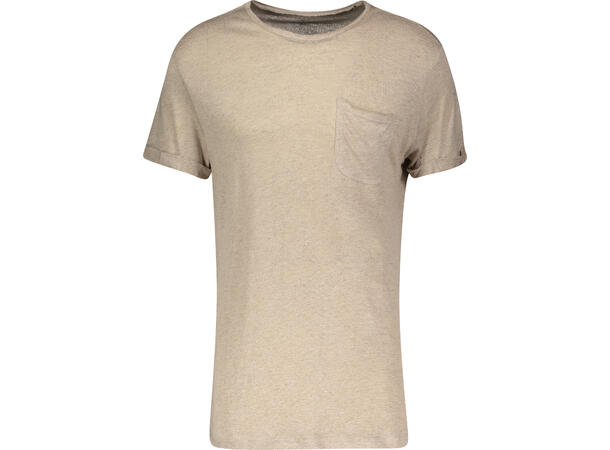 Hans Tee Sand melange XXL Linen t-shirt 