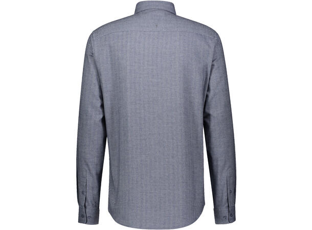 Jon Shirt Mid blue XL Brushed herringbone shirt 