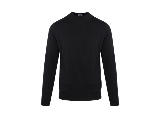 Leon Sweater Black M Meriono mock neck 