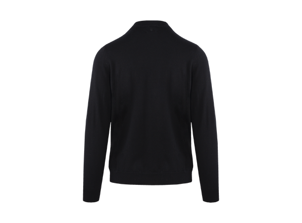 Leon Sweater Black M Meriono mock neck 