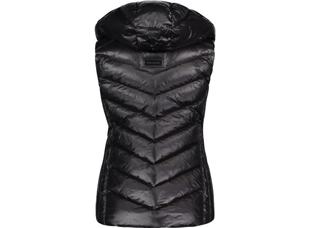 Olivia Down Vest Black M Glossy down vest 
