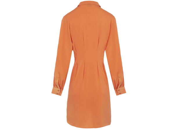Penelope Dress Apricot S Cupro shirt dress 
