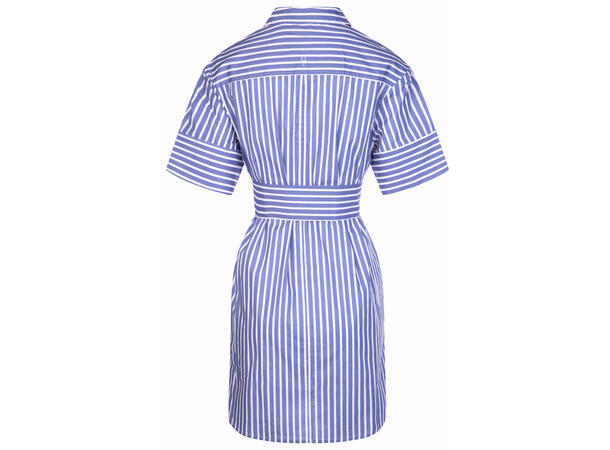 Rita Dress Blue stripe M Striped poplin shirt dress 