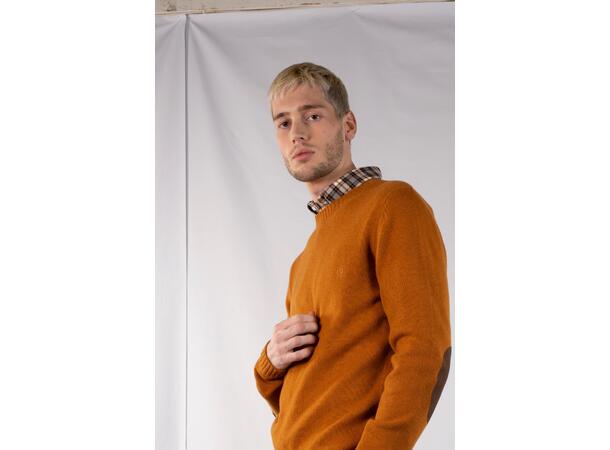 Basse Sweater Warm ochre XXL Lambswool with patch 