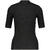 Fannie Top Black S SS rib mock neck 