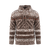 Calli Hoodie Brown multi L Pattern knitted hoodie 
