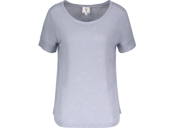 Millie Tee Blue fog L Linen r-neck tee 