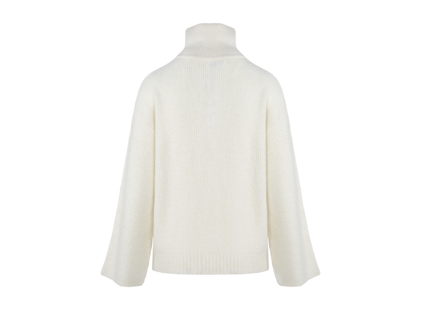Nora Half-zip Cream M Mohair cable half- zip sweater 
