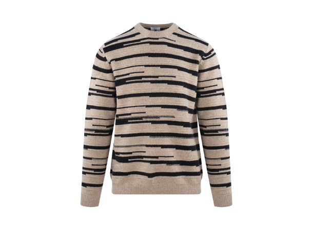 Alejandro Sweater Brown multi L Multi stripe sweater 