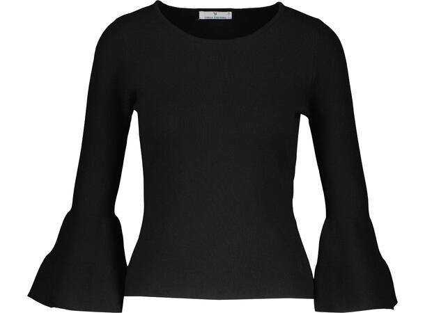 Isadora Top Black XS Knitted bell sleeve top 