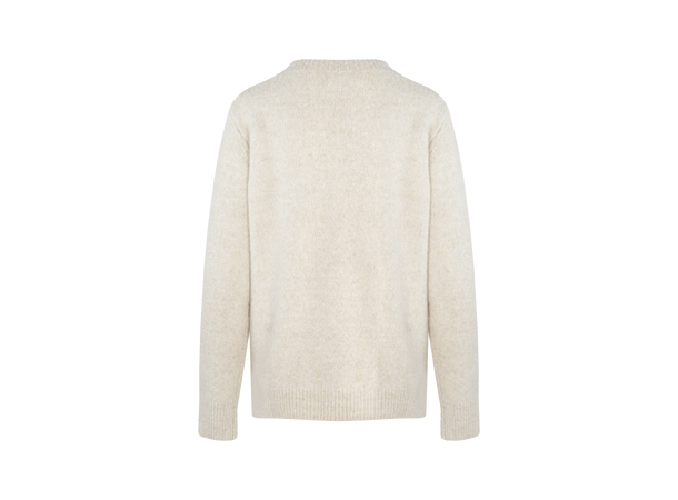 Samantha Sweater Cream S V-neck alpaca sweater 