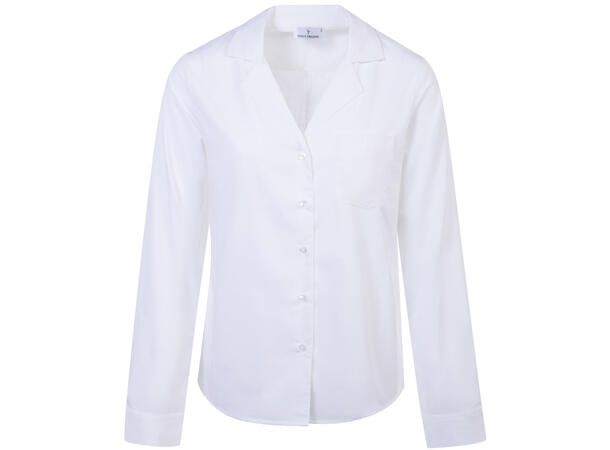 Ana Shirt White L Notch collar bamboo shirt 