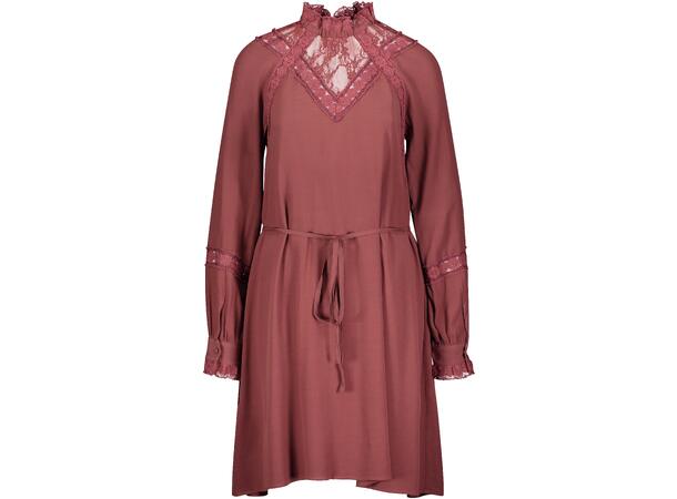 Eleanor Dress Decadent Chocolate XS Viscose dress with lace details 