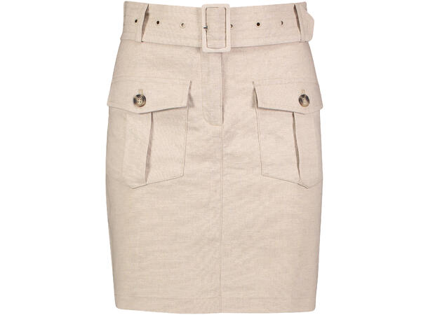 Grace Skirt Sand melange XS Linen stretch skirt 