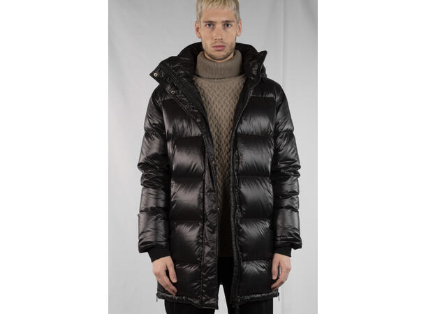 Shiny black parka deals
