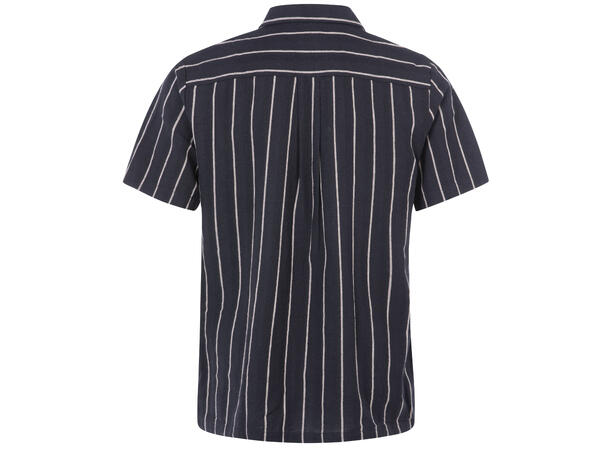 Travis Shirt Black XL Striped linen SS shirt 