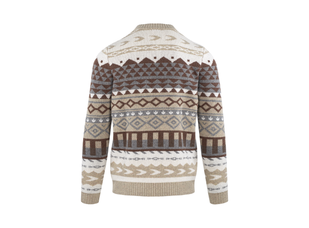 Creed Sweater Brown multi M Fair isle knit sweater 