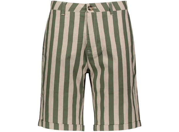 Felix Stripe Shorts Olive stripe XL Linen stretch shorts 