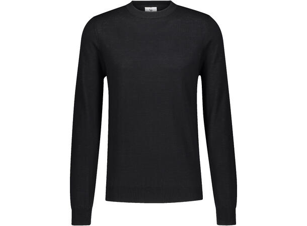 Veton Sweater Black S Basic merino sweater 