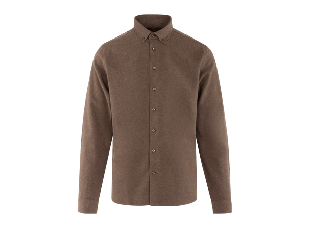 Albin Shirt Brown XXL Brushed twill shirt 
