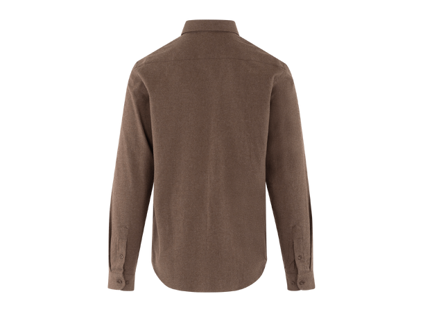 Albin Shirt Brown XXL Brushed twill shirt 