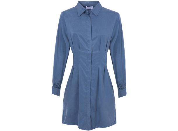 Penelope Dress Blue M Cupro shirt dress 