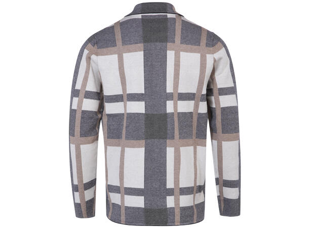 Voss Shirt Cream check M Heavy knit check overshirt 
