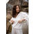 Nikki Top White L Linen slub hoodie 