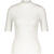 Fannie Top White S SS rib mock neck 