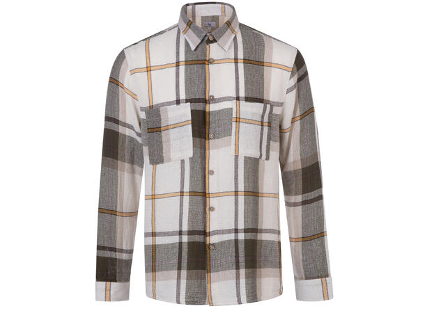 Brenton Shirt Olive check M Structure check overshirt 