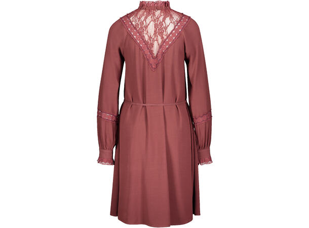 Eleanor Dress Decadent Chocolate L Viscose dress with lace details 