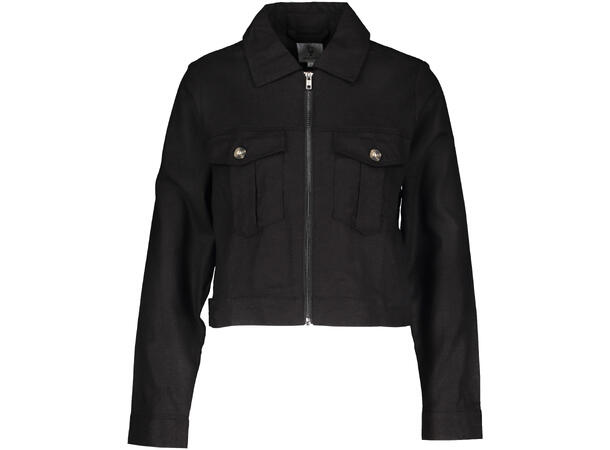 Mildred Jacket Black XS Short linen jacket 