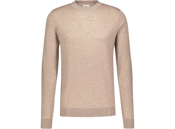 Veton Sweater Sand L Basic merino sweater 