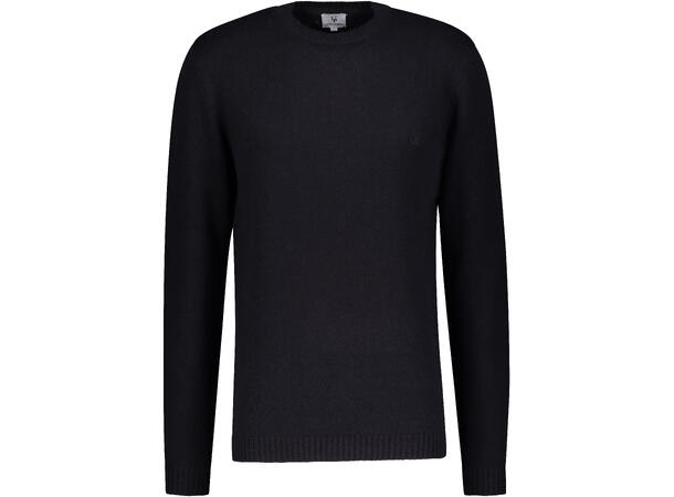 Basse Sweater Navy M Lambswool with patch 