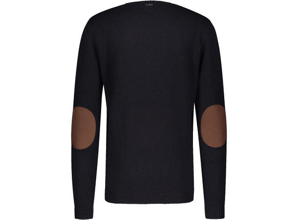 Basse Sweater Navy M Lambswool with patch 
