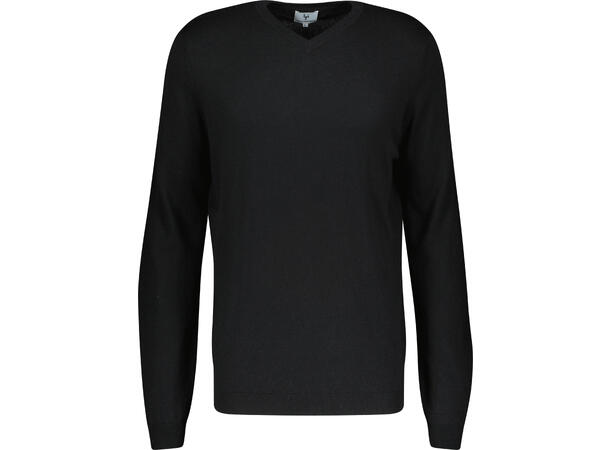 Marc V-neck Sweater Black XL Merino blend v-neck 