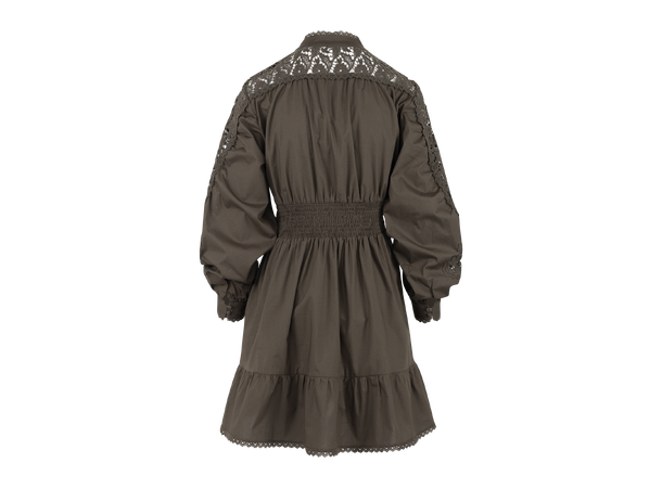 Adena Dress Wren XL Short poplin lace dress 