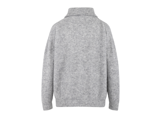 Alana Half-zip Grey Melange S Half-zip mohair sweater 