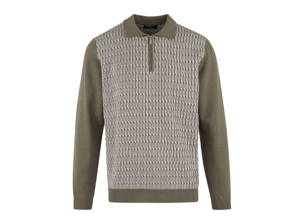 Balin Half-zip Dusty Olive XL Cabel knit half-zip pique 