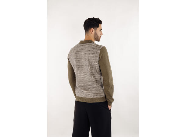 Balin Half-zip Dusty Olive XL Cabel knit half-zip pique 