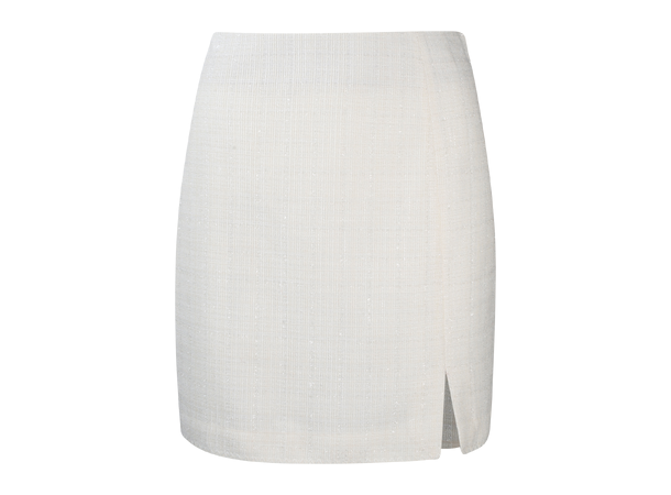 Barbro Skirt White XS Boucle mini skirt 