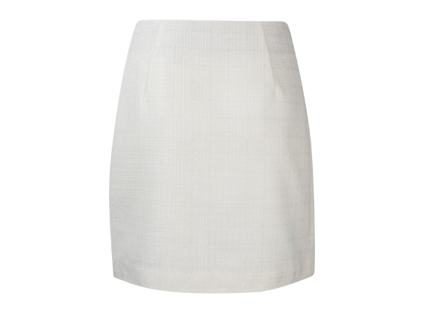Barbro Skirt White XS Boucle mini skirt 