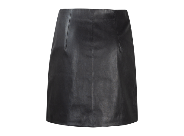 Bell Skirt Black M Leather mini skirt 