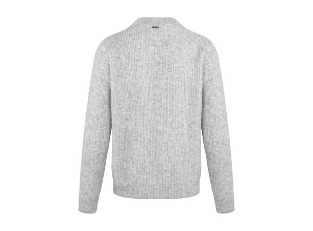 Bo Cardigan Light Grey Melange XL Wool structure cardigan 