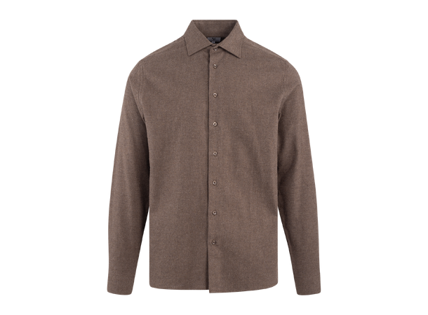 Brimi Shirt Brown Melange L Bamboo viscose stretch shirt 